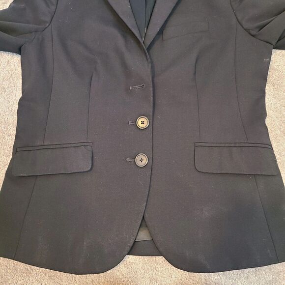 J. Crew Womens Wool Blazer Suit Notch Collar 3 Button Vented Lined Black Sz 4 - Picture 12 of 13